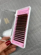 NAGARAKU-extensiones de pestañas de visón, 16 filas, color marrón, natural, supersuave, B C D, herramientas de maquillaje, alta calidad