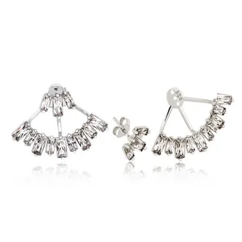 

Teleplus Silver White Cubic Zirconia Magic Lady Earrings