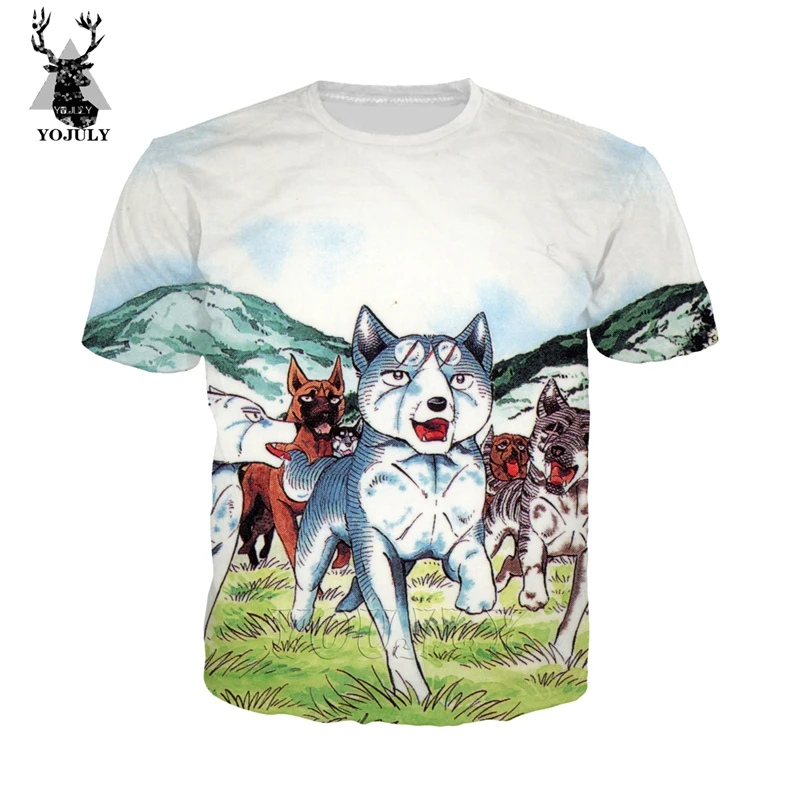 

Ginga Densetsu weed t shirt fashion new funny men's 3D print Anime T-shirts hip hop O-neck streetwear tops stranger things A554