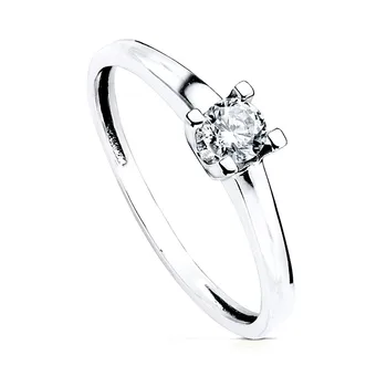 

Solitaire 18k white gold cubic zirconia [AB3060]