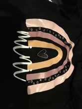 Camiseta a juego con estampado de Arco Iris para madre e hija, camiseta de manga corta con apariencia familiar, ropa de madre e hija, 1 unidad