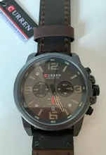 CURREN – reloj de pulsera deportivo para hombre, a prueba de agua, de cuarzo, militar, de cuero genuino, masculino