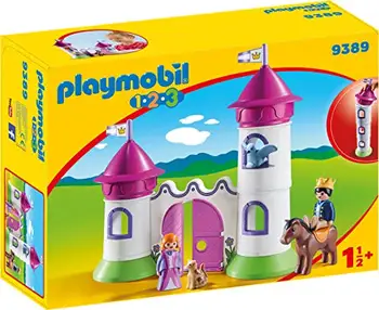 

PLAYMOBIL- 1.2.3 Castle with stacking Tower toy, multi-colored (Brandstätter 9389 geobra)
