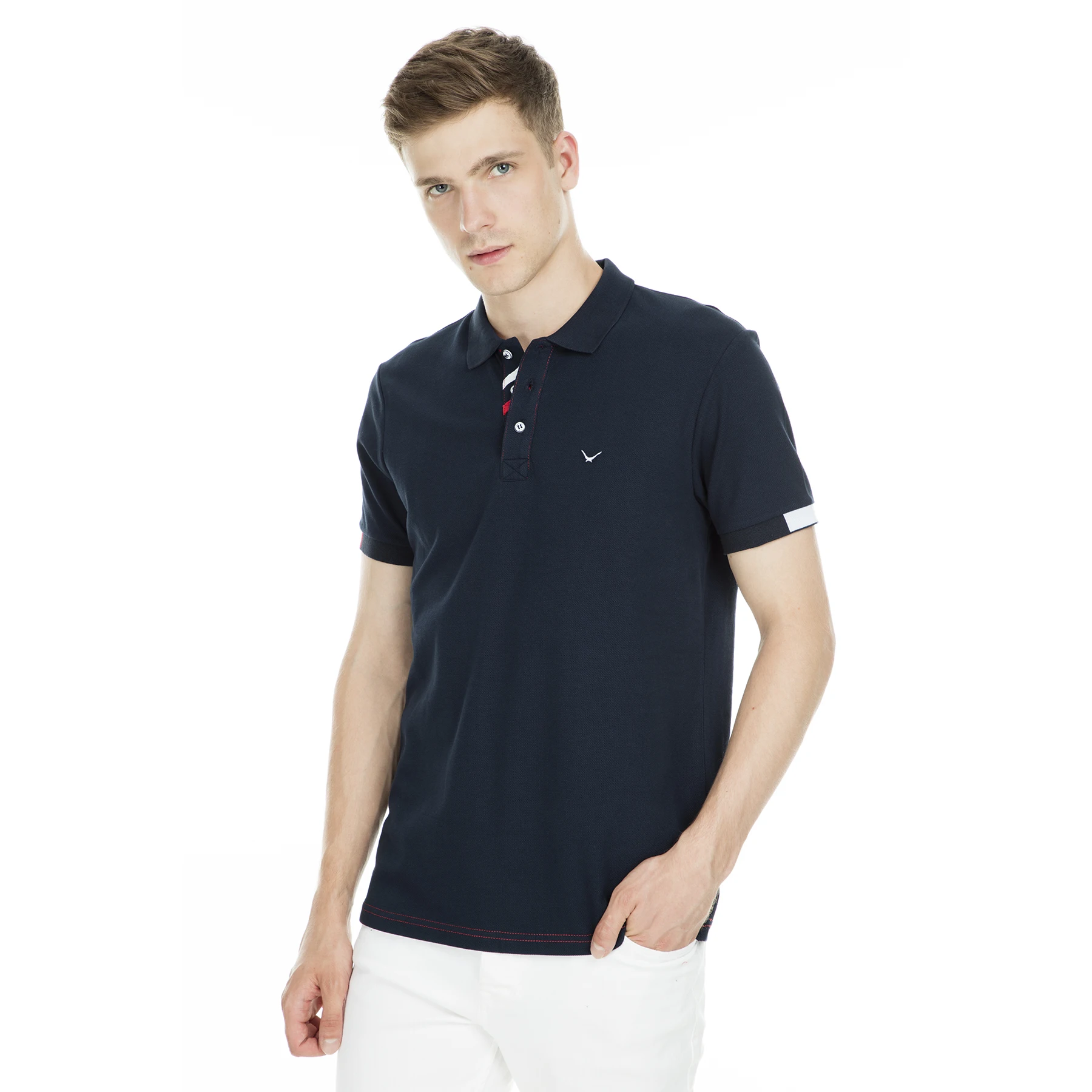 Тёмно-синий Cazador Polo футболки мужские shirirt CDR 4297 - Цвет: Тёмно-синий