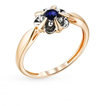 

Gold ring with sapphires sunlight sample 585
