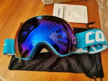 COPOZZ-Gafas de esquí para hombre y mujer, lentes de Snowboard para esquiar, protección UV400, antiniebla