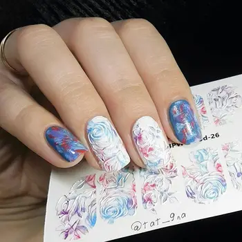 

3D slider design Flowers mini, BPW. style, water nail sticker, 3d26