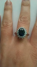 Anillo de princesa de circón azul transparente para mujer, joyería de compromiso para fiesta, adornos para joyas finas, chica y amiga Gif