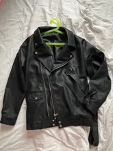 Women's Wild-Jacket Turn-Down-Collar Spring Zipper Black Fashion EAM High-Quality Loose