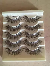 5 par/caja pestañas 3D fibra Artificial mucho pestañas duraderas las mujeres extensión y volumen de pestañas falsas