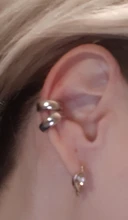 Circonio coreano oído brazalete Set pendientes para niñas 3-14k oro lindo cartílago Clip en pendientes No perforado mujeres Punk joyería