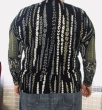 Knitted Sweater Tops Pullover Jumper Long-Sleeve Loose Printed Floral-Pattern YISU O-Neck