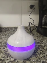 Humidificador de aire eléctrico de 300ML con USB, difusor de Aroma, niebla, aceite de grano de madera, aromaterapia, Mini, con 7 luces LED, para coche, casa y oficina