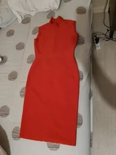 Bandage Dress Turtleneck Club-Celebrity Party Midi Bodycon Vestido Green Women Sleeveless