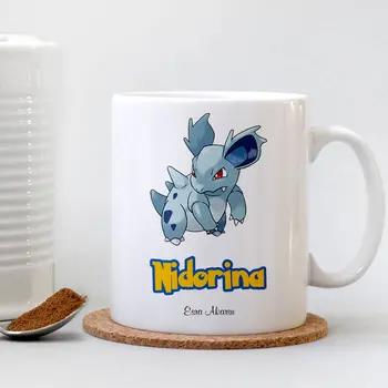 

Personalized Pokemon Nidorina White Mug Cup