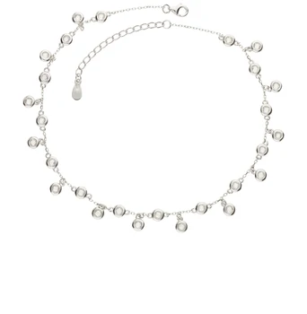 

Silver bracelet on foot with cubic zirconia sunlight sample 925