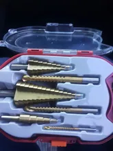 3 Drill-Bit-Set Saw-Tool Hole-Cutter Wood-Cone Step Metal Hss Steel Titanium 6 6