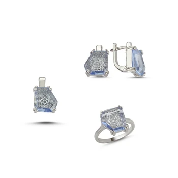 

Silver 925 Sterling Gemstone Set