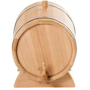 

Oak barrel (jug) for storing and infusing drinks: moonshine, wine, whiskey, cognac 3 liters. Medium firing
