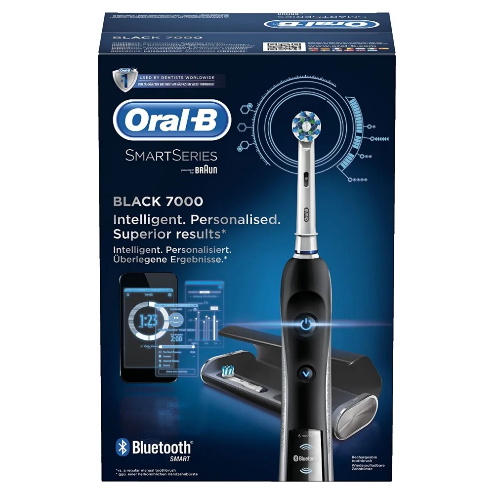 Oral-B Pro 7000 Black SmartSeries Electric Toothbrush with Bluetooth® Conne Oral-B Pro 7000 Black SmartSeries Electric Toothbrush with Bluetooth® Conne