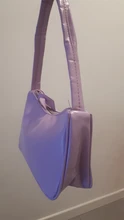 Bolso de piel sintética suave para mujer, bolsa de hombro pequeña de diseño a la moda, Color sólido Retro, Color púrpura