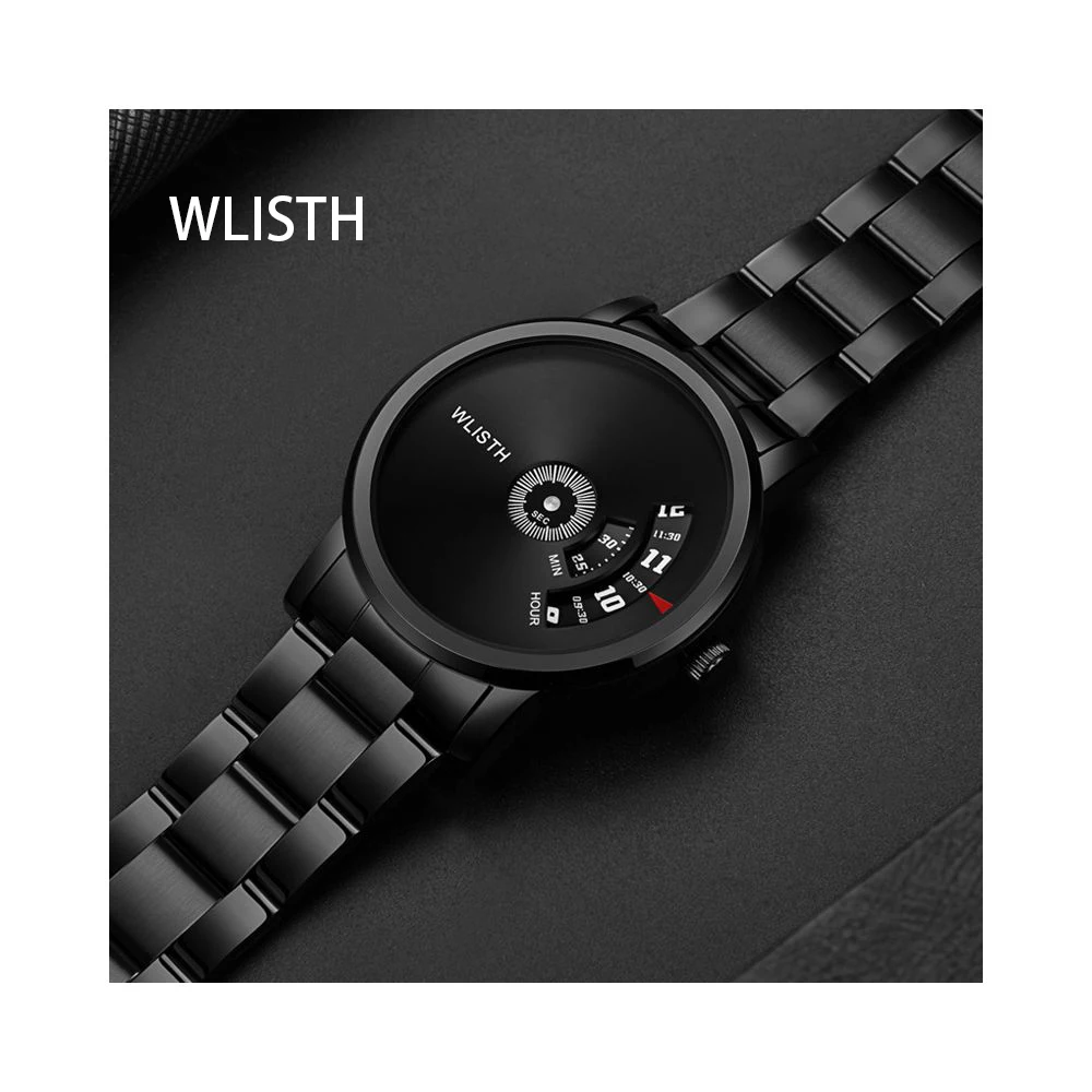 

WLISTH Men's watches Personality Waterproof Stainless Steel Quartz Wristwatch Casual Men Dress Bracelet Watch Relogio Masculino