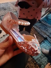 Zapatos con lazo de encaje de lentejuelas para niñas, zapatillas de baile de princesa con perlas bonitas, informales, para fiesta, boda, D721, novedad de 2020