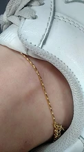 Tobillera de acero inoxidable para mujer, cadena de Color dorado, joyería para fiesta en la playa, verano, 304 cm(9 23,5 ) de largo, 1 pieza, 2/8