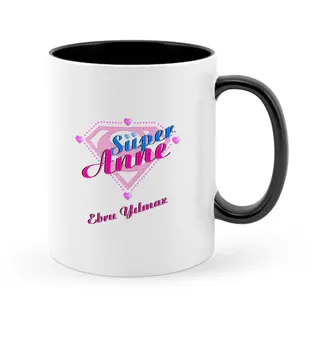 

Personalized Super Mom Black Mug Cup-2