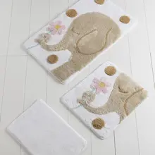 Коврик для ванной | коврик для ванной нескользящие Противоскользящие коврики большой слон набор Kahve3L 60X100 cm-50X60 Cm-40X60 см