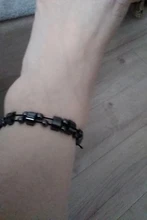 Pulsera magnética elástica de cuentas sencillas, brazalete de cuentas negras, joyería de salud