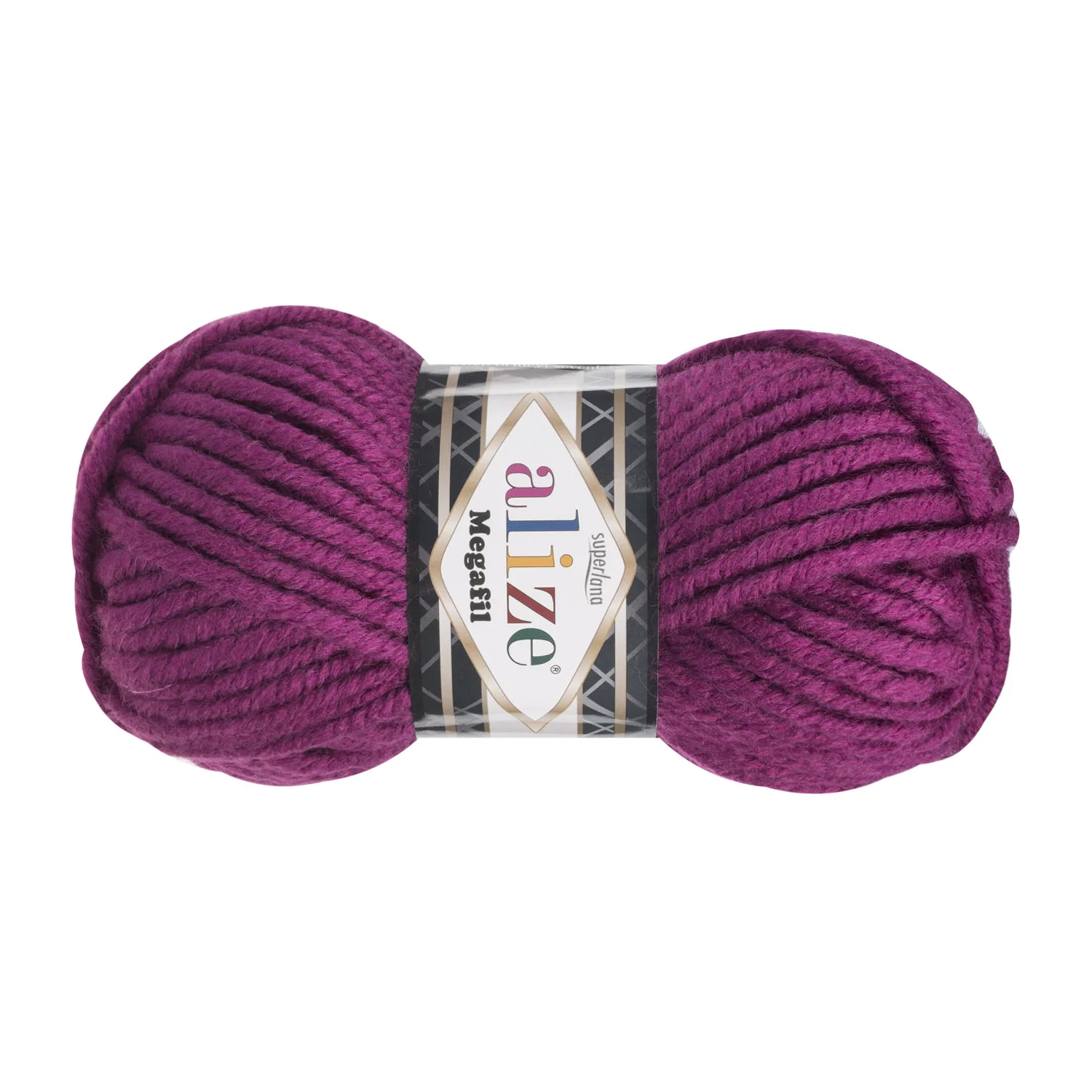 Yarn Alize superlana megafil 25% wool 75% acrylic in a motor 55 m 100 gr./price for 5 coils | Дом и сад