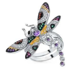 

Silver ring with cubic zirconia sunlight sample 925