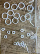 Junta de anillo de silicona blanca VMQ, CS, 2mm, OD, 5 ~ 80mm, grado alimenticio, lavadora a prueba de agua, junta tórica de goma, 10/50 Uds.