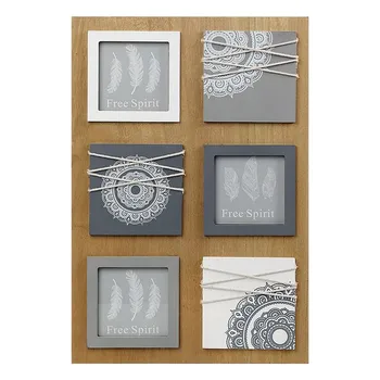 

Free shipping Spirit Wood photo frame 110617 (3 Fotos)