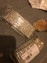 Pulsera elástica con diamantes de imitación de cristal para mujer, brazalete de oro ostentoso, joyería nupcial para boda, 4/5/8 filas