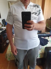 Dingshite-Camiseta de manga corta con cuello levantado para hombre, nueva moda