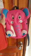 Mochila de elefante con dibujos animados para niños y niñas, morral escolar para guardería, mochila con la parte posterior blanda