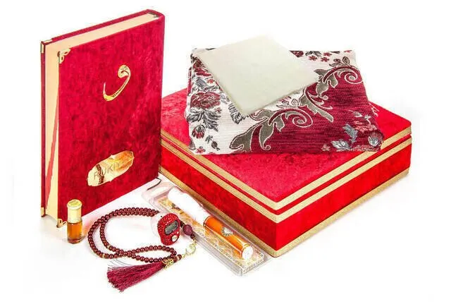 

WONDERFUL Mother's Day Gift Special Velvet Covered Holy Quran Religious Kaab Muslim Kim Book Qiblah Mecca / Medina