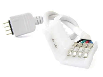 

2 PCs connectors male plug with 4 Pin clamp 10mm RGB to close reel strip Led RGB