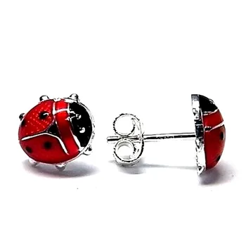 

Pendientes plata ley 925m mariquita esmaltada [AB0594]