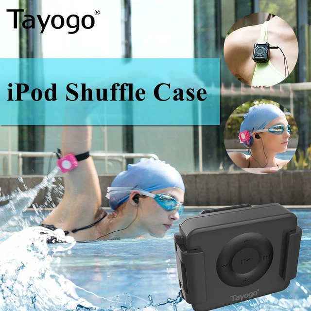 Tayogo iPod Shuffle Case, iPod Shuffle 4th Generation 100% Waterproof Case  for Swimming, Surfing, Boating, Running, etc.-Silver