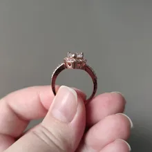 Anillos de boda con forma de corazón y cristal para mujer, sortijas de compromiso de oro rosa para mujer, joyería, accesorios para regalos de fiesta