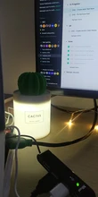 280ML Air Humidifier Soft LED Light Cactus Ultrasonic Aroma Essential Oil Diffuser 