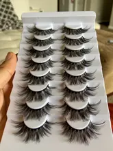 Pestañas postizas de visón 3D, 5/8/10 pares, naturales, suaves y esponjosas, voluminosas, largas y espectaculares, maquillaje de extensión de pestañas cruzadas