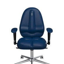 Офисное кресло KULIK SYSTEM CLASSIC Синий Компьютерное кресло Облегчение и комфорт для спины 5 зон контроля позвоночника