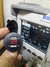 Socket Boat Power Dual-Usb-Charger Motorcycle Waterproof with Voltmeter--Wire-In-Line