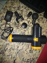 Phoenix-pistola de masaje de percusión a2, masajeador corporal eléctrico negro, terapia con 4 cabezales, MG55008