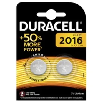 

BUTTON BATTERY DURACELL 2016 2 PZ