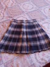 Plaid Skirt Pleated Harajuku School-Girl High-Waist Korean Plus-Size Women Zipper Sexy